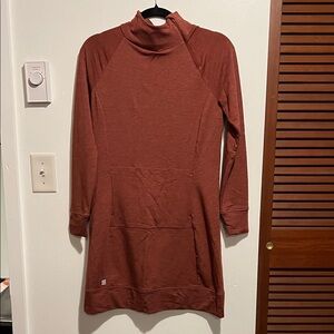 Title Nine Rust Long Sleeve Sweatshirt Dress